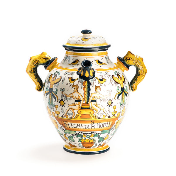 Ceramic Vase with Rectangular Decoration H 42 cm  officina-smn-au.myshopify.com Officina Profumo Farmaceutica di Santa Maria Novella - AU